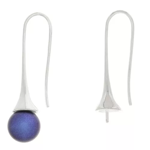 Monachelle per perline mezze forate 8 mm - argentato x2
