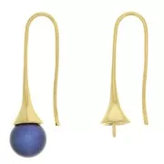 Monachelle per perline mezze forate 8 mm - Dorato con oro fino x2