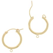 Orecchini a cerchio da 19 mm con anello aperto - Filo da 2,3 mm - Gold filled x2|raw }}