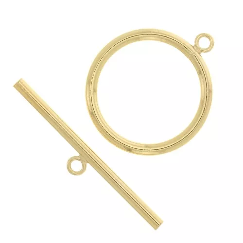 Chiusura T 20 mm - Gold filled x1
