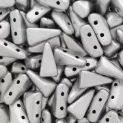 Perle di vetro Vexolo 5x8 mm - Silver Mat x30