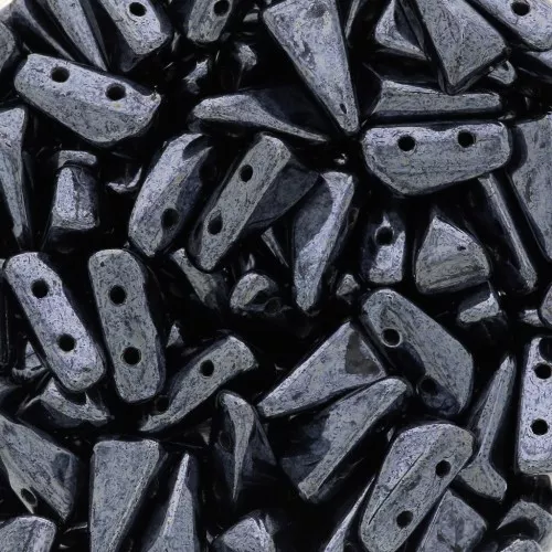 Perle di vetro Vexolo 5x8 mm - Jet Hematite x30