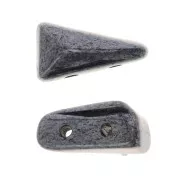 Perle di vetro Vexolo 5x8 mm - Jet Hematite x30