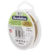 Cavetto acciaio 7 fili mm. 0.30 Dorato satinato x m. 31