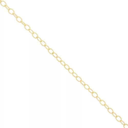 Catena maglia Forzatina striata 4 mm in Gold filled x20cm