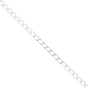 Catena maglia gourmette limata 5 mm in Argento 925 x20cm