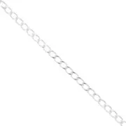 Catena maglia gourmette limata 5 mm in Argento 925 x20cm