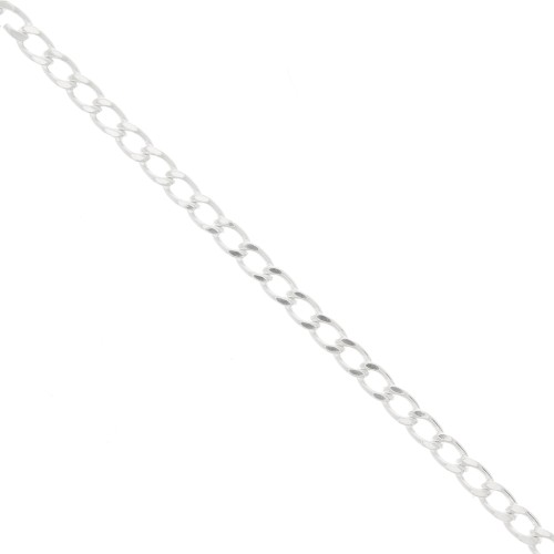 Catena maglia gourmette limata 5 mm in Argento 925 x20cm