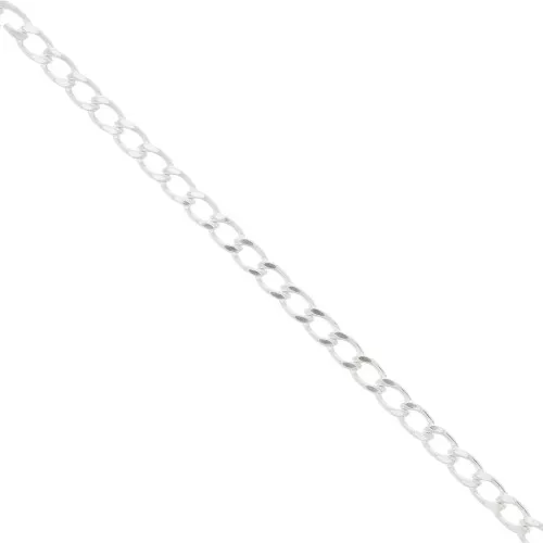 Catena maglia gourmette limata 5 mm in Argento 925 x20cm