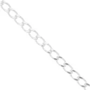 Catena maglia gourmette limata 5 mm in Argento 925 x20cm