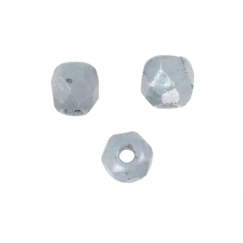 Faccette da 2 mm - Chalk White Baby Blue Luster x50