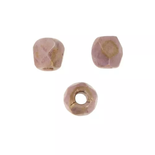 Faccette da 2 mm - Chalk White Lila Gold Luster x50