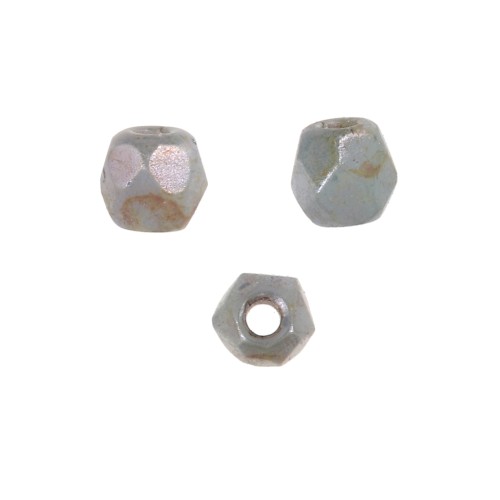 Faccette vere da 2 mm Chalk White Blue Luster x50