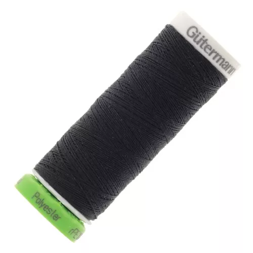 Filo da cucire poliestere riciclato Gütermann - Nero (n°000) x100m