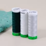 Filo da cucire poliestere riciclato Gütermann - Bianco (n°800) x100m