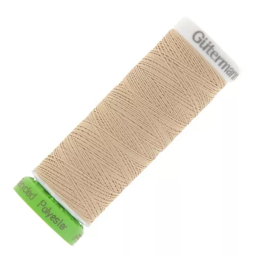 Filo da cucire poliestere riciclato Gütermann - Beige scuro (n°186) x100m