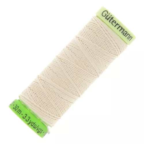 Filo da cucire poliestere riciclato Gütermann - Crema (n°802) x100m