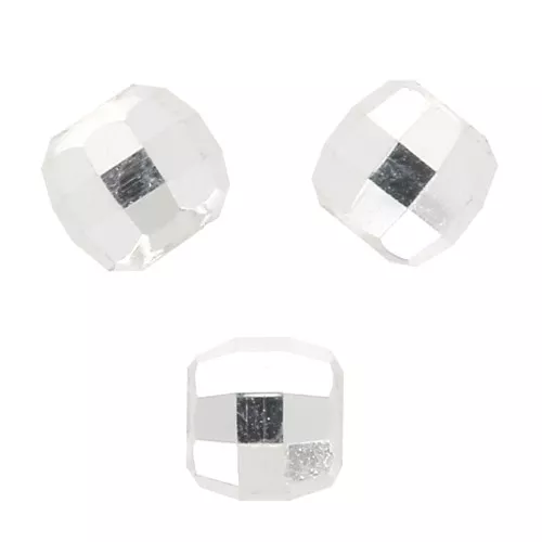 Perle sfaccettate rotonde - sfera sfaccettata 2 mm - Argento 925 x50