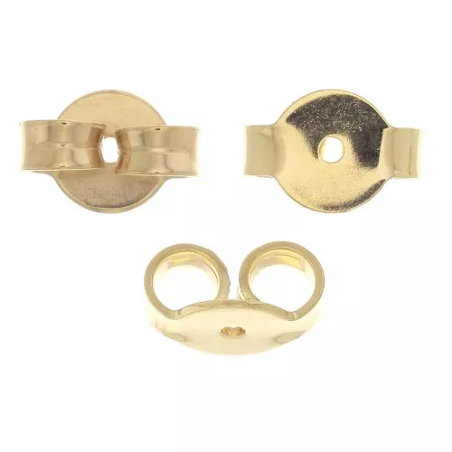 Farfalline - per orecchini a perno 7x5 mm - Dorato con oro fino x10