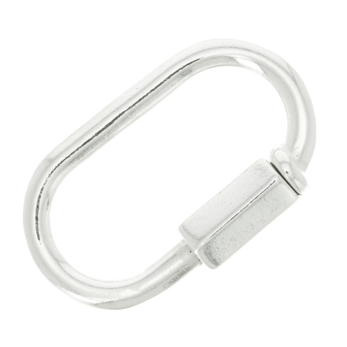 Chiusura ovale da avvitare 22x14 mm - Argento 925 x1