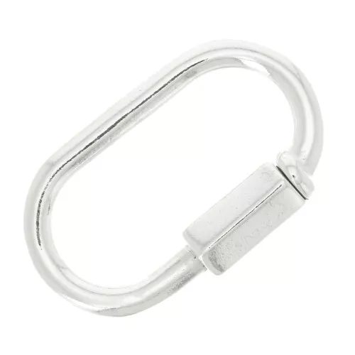 Chiusura ovale da avvitare 22x14 mm - Argento 925 x1