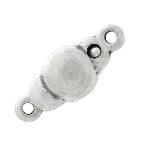 Chiusura magnetica 18x7 mm - placcatura argento fino anticato x1