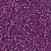 Miyuki Delica 11/0 DB0281 - Luster Crystal Lined Fuchsia x 100 g