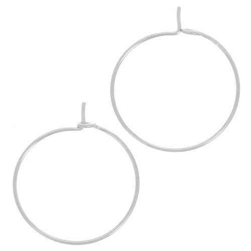 Orecchini da 20 mm a cerchio da decorare - Acciaio inossidabile 304L x2