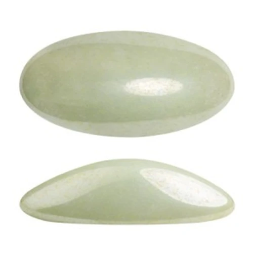 Athos 3D par Puca® cabochon ovale di vetro 20x10 mm Opaque Light Green Ceramic Loo