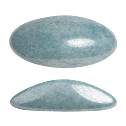 Athos 3D par Puca® cabochon ovale di vetro 20x10 mm Opaque Blue Ceramic Look x1
