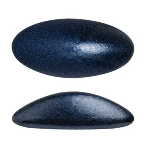 Athos 3D par Puca® cabochon ovale di vetro 20x10 mm Dark Blue Metallic Mat x1