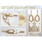 Athos 3D par Puca® cabochon ovale di vetro 20x10 mm Full Dorado x1