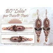 Athos 3D par Puca® cabochon ovale di vetro 20x10 mm Full Dorado x1