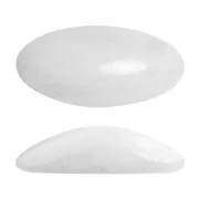 Athos 3D par Puca® cabochon ovale di vetro 20x10 mm Opaque White Ceramic Look x1