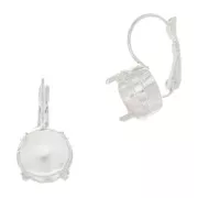 Monachelle porta-cabochon PureCrystal Rivoli 10 mm argentato x2