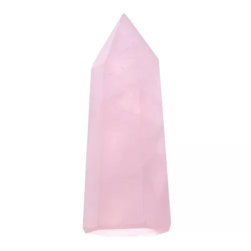 Punta di quarzo rosa sfaccettata - pietra gemma- Dimensione casualee x1