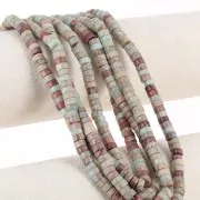 Perla in pietra semipreziosa rondelles 6x3mm Regality color aqua terra jasper x41cm