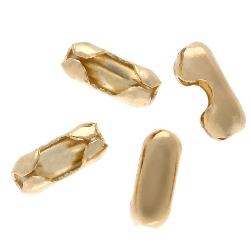 Estremità di chiusura per catena a sfere da 2 mm - Dorato x10