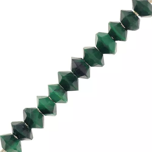 Perle rondelle sfaccettate pietra gemma 3x2 mm - Malachite x20