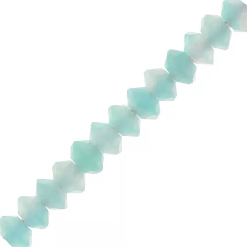 Perle rondelle sfaccettate pietra gemma 3x2 mm - Amazzonite x20