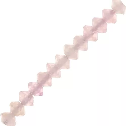 Perle rondelle sfaccettate pietra gemma 3x2 mm - Quarzo rosa x20