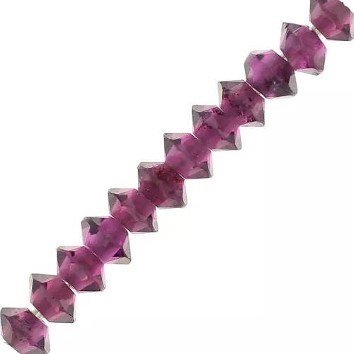 Perle rondelle sfaccettate pietra gemma 3x2 mm - Grenat x20