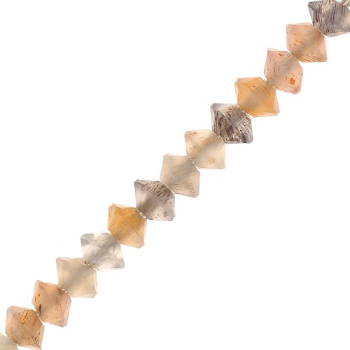 Perle rondelle sfaccettate pietra gemma 3x2 mm - Pietra di luna Peach x20