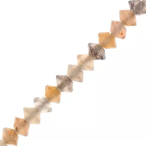 Perle rondelle sfaccettate pietra gemma 3x2 mm - Pietra di luna Peach x20