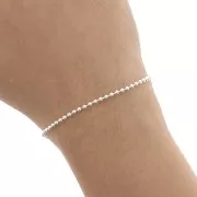 Catena con palline mm. 2 Placcatura argento fino x m. 1