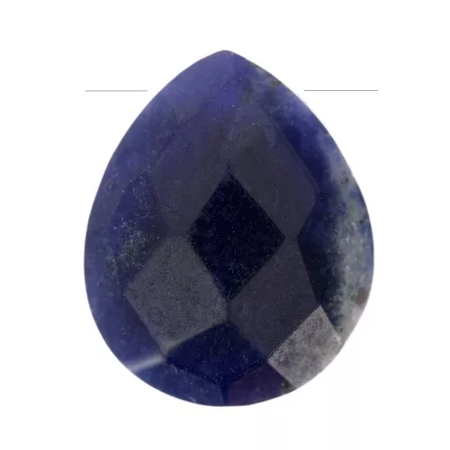 Perle goccie sfaccetta - briolette piatta12x10mm pietra gemma - Sodalite x1