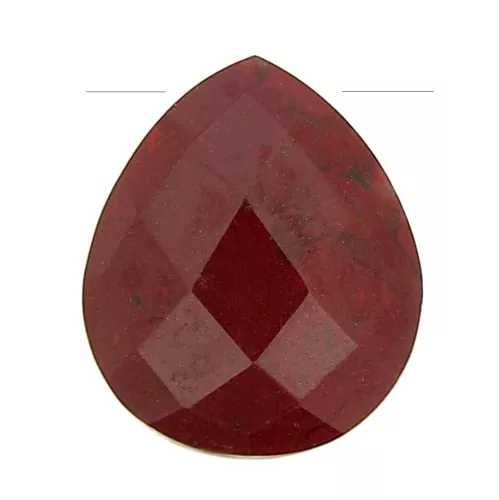 Perle goccie sfaccetta - briolette piatta12x10mm pietra gemma- Diaspro rossox1
