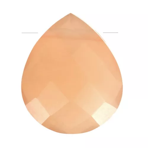 Perle goccie sfaccetta - briolette piatta12x10mm pietra gemma Pietra di luna Peach