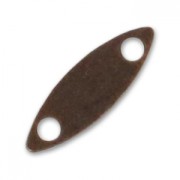 Separatori ovali lisci 2 fori mm.  9 rame antico x10