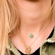 Perle goccie sfaccetta - briolette piatta12x10mm pietra gemme Imitazione Turchese